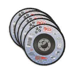 Bgs Technic - Lot 5 disques ø 125 mm 22mm a lamelles bgs grain de 40