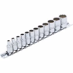 Douilles courtes 12 pans de qualité BGS carré 1/4 de 5/32 à 1/2" - 12 pièces. Carré 6,3 mm (1/4") En acier chrome-vanadium Ré ...