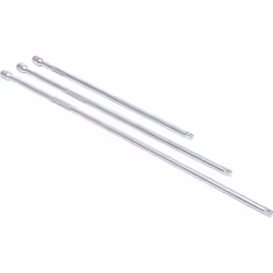 Assortiment de rallonges professionnelles et ultra longues 1/4 de qualité BGS Technic - 3 pièces En acier au chrome vanadium  ...