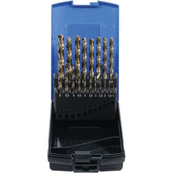 Coffret de 19 forets Ø 1 a 10 mm hss-g cobalt (5%) m35, meches