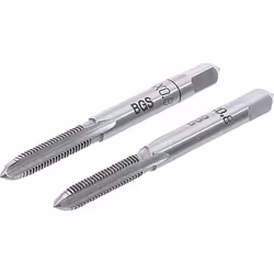 Ensemble de 2 tarauds M5 X 0.8 mm. Le taraud ébaucheur, marqué d'un trait circulaire, est le premier à passer. L'autre est le ...