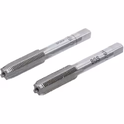 Ensemble de 2 tarauds M9 X 1.00 mm. Le taraud ébaucheur, marqué d'un trait circulaire, est le premier à passer. L'autre est l ...