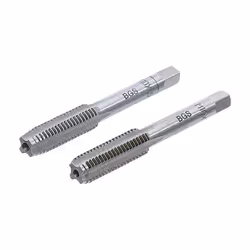 Lot de 2 tarauds M10 x 1.5 mm de qualité BGS. Le taraud ébaucheur, marqué d'un trait circulaire, est le premier à passer. L'a ...