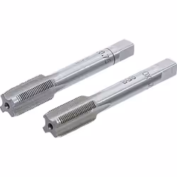 Lot de 2 tarauds M10 x 0.75 mm de qualité BGS. Le taraud ébaucheur, marqué d'un trait circulaire, est le premier à passer. L' ...