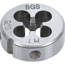 Bgs Technic - Filiere m7 x 0.75 x 25 metrique pas fin de 7 x 075 cage de 25.4 mm