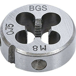 Bgs Technic - Filiere m8 x 0.75 x 25 metrique pas standard de 8 x 075 cage de 25.4 mm