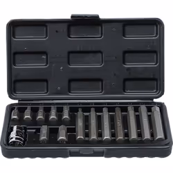 Description générale Coffret de 14 embouts de vissage six pans, comprenant des embouts courts et longs, adaptés pour une util ...