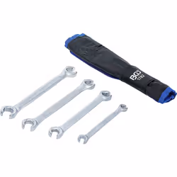 Pochette de 4 clés à tuyauter de 5/16" à 3/4" idéales pour les tuyaux, raccords et conduites de frein ou autre. Ces clés spéc ...