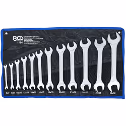 Outils professionnels de très belle qualité de la marque allemande BGS Technic. Lot de 12 Clés à fourches doubles de 6 x 7 à  ...