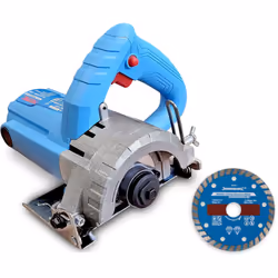 Scie circulaire portative à usage intensif avec un moteur de 1 450 W pour couper les matériaux minéraux (marbre, le carrelage ...