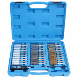 Jeu de brosses polyvalentes en acier, laiton ou nylon. Pour le nettoyage, le polissage, le décalaminage des culasses, injecte ...