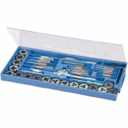 Ensemble de tarauds et filières de 3 à 12 mm - 40 pièces. Jeu de 40 tarauds M3 ?M12. Avec tarauds pour filetage interne. Avec ...