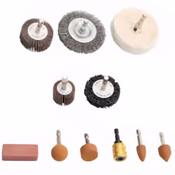 Pour nettoyer, poncer, polir ou décaper. Le kit comprend : Pierre conique sur oxyde d'aluminium : 20 x 26 mm. Pierre conique  ...