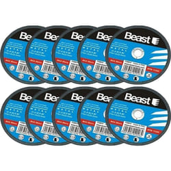 Beast - Lot 10 disques 125 x 1 x 22.2 a tronconner l'acier et tous les metaux