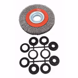Brosse circulaire en fil d'acier de 6 ? 150mm. Convient pour ébavurer, enlever la rouille, nettoyer les surfaces... Diamètre  ...