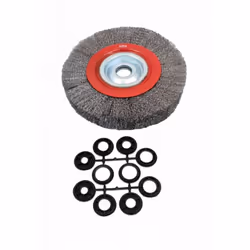 Brosse circulaire en fil d'acier de 200 mm. Convient pour ébavurer, enlever la rouille, nettoyer les surfaces... Diamètre tot ...
