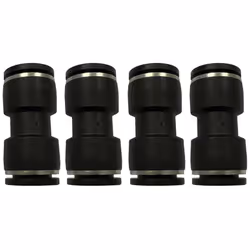 Lot de 4 raccords automatiques droits de 14 mm. Raccords rapides pneumatiques. Connecteurs droits 14 mm. Matériau : plastique ...
