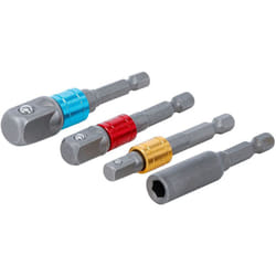 Jeu adaptateur porte douilles 1/4-3/8-1/2 6 pans pour visseuse