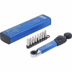 Outil innovant et ultra-compact qui combine une clé dynamométrique de précision et un cliquet réversible en un seul outil. Pe ...