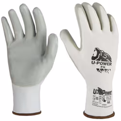 Paire de gants de travail T9 (L) - Enduit nitrile, léger et résistant. Pour la maçonnerie, l'entreposage, les services public ...