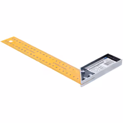 Equerre de menuisier - 250 mm. Bras de mesure trempés. Echelle mm/cm