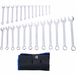 Jeu de clés mixtes - 6 à 32 mm - 25 pièces de qualité BGS TECHNIC. Forgées à chaud. Chromées, têtes polies brillantes. Extrém ...