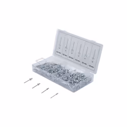Ensemble de 400 rivets aveugles ou pop en aluminium de 2.4 à 4.8 mm - 400 pièces. Pour assembler des matériaux durs tels que  ...