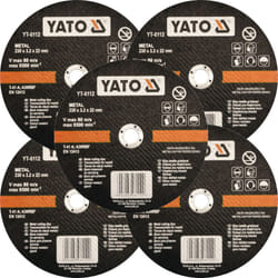 Yato - Promo lot 5 disques 230 x 3 x 22.2 plat a tronconner les metaux