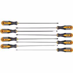 Vorel - Promo de 8 tournevis extra-longs torx, plats et cruciformes 325mm