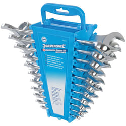 Silverline - Kit 22 cles mixtes oeil plates cotes pouces us de 1/4 à 7/8 metriques 6 à 22