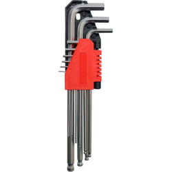 Yato - Jeu 9 cles males extra longues allen, btr, chc, 6 pans tete boule de 1.5 a 10mm