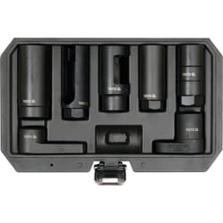 Yato - Jeu de 7 douilles 1/2 et 3/8 a choc assorties pour sondes lambda dites a oxygene