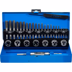 Bgs Technic - Coffret tarauds et filieres de m3 a m12 - acier au carbone gcr15