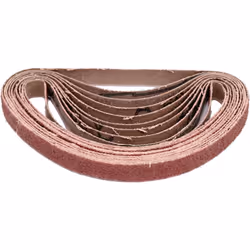 Lot 10 bandes abrasives 20 x 520 mm de grain de 80 compatibles avec la plupart des limes pneumatiques à bande étroite de 20 x ...