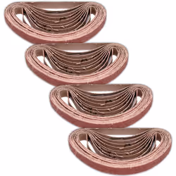 Lot 40 bandes abrasives 20 x 520 mm de grain assortis compatibles avec la plupart des limes pneumatiques à bande étroite de 2 ...
