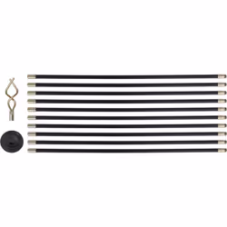 Lot de cannes de curage et ramonage de 920 mm de long. Ensemble de cannes pour travaux de désobstruction. Joints universels e ...