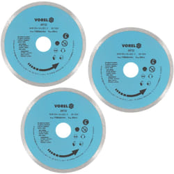 Vorel - 3 disques diamant scie a carrelage 125x22.2x5x1.6 super fin 1.6mm pour coupe eau