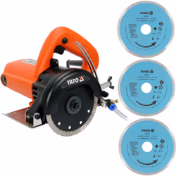 Scie circulaire portative à usage intensif avec un moteur puissant de 1400 W, pour couper les matériaux minéraux tels que le  ...