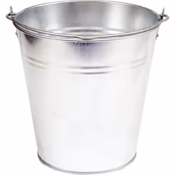 Seau en acier galvanisé de 15 litres ultra-résistant qui convient pour le transport des liquides, des cendres, du sable.... U ...
