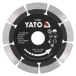 Yato - Disque diamant 115mm 10mm tronconner beton pierre materiaux a jante segmentee