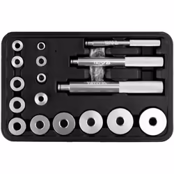 Kit pour le montage de roulements, bagues, joints et arbres de roulement (17 pcs). Outils en aluminium 6066 spécialement conç ...