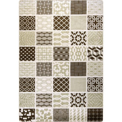 Tapis de salon 60x90 cm Polyester Tren Marron