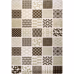 Tapis de salon 50x120 cm Polyester Tren Marron