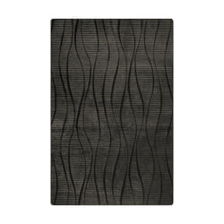 Tapis de salon 80x150 cm Polycoton Vera Gris