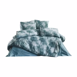 Parure de lit 140x200 cm Polycoton Tree Vert