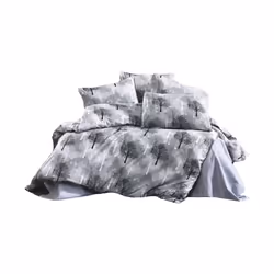 Parure de lit 240x260 cm Polycoton Tree Gris