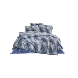 Parure de lit 220x240 cm Polycoton Tree Bleu