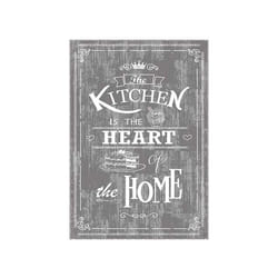 Tapis de cuisine 60x90 cm Polyester Kitchen Gris
