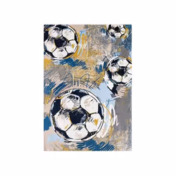 Tapis chambre enfant 80x150 cm Polyester Football