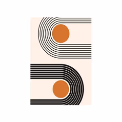 Tapis de salon 80x150 cm Polyester Seventies Clair